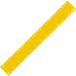 30cm Plastic Ruler Yellow